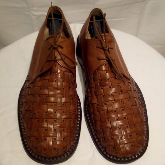 Marco Evani Other - Beautiful Marc Evani Tan Leather Weave Shoes